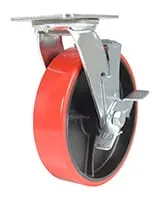 Vestil CST-VE-8X2PU-SWB caster wheel shown from an alternate angle