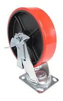 Vestil CST-VE-8X2PU-SWB caster wheel shown from an alternate angle