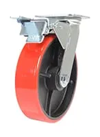 Vestil CST-VE-8X2PU-SWTB caster wheel shown from an alternate angle