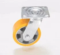 Vestil CST-VE-8X2PUA-SWTB caster wheel shown from an alternate angle
