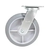 Vestil CST-VE-8X2TPR-S caster wheel shown from an alternate angle