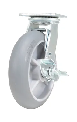 Vestil CST-VE-8X2TPR-SWB Thermoplastic Rubber Swivel With Brake Caster