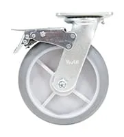 Vestil CST-VE-8X2TPR-SWTB caster wheel shown from an alternate angle