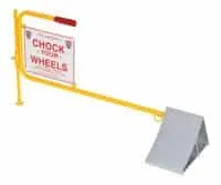 Vestil CWS-13 wheel chock shown from an alternate angle