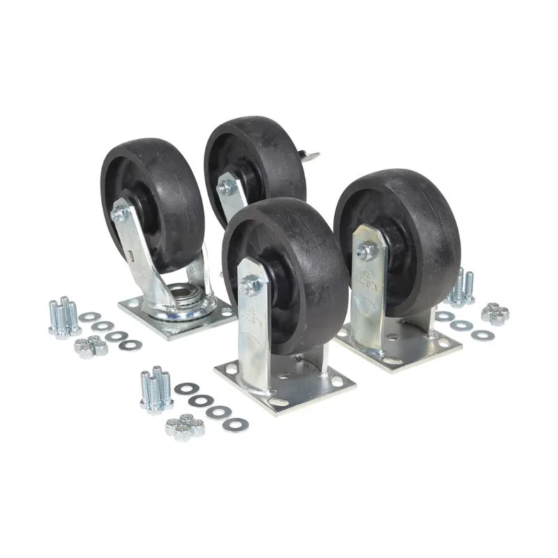 Vestil D-CK4-C24C Glass-Filled Nylon Caster Kit 5000 lb. Capacity