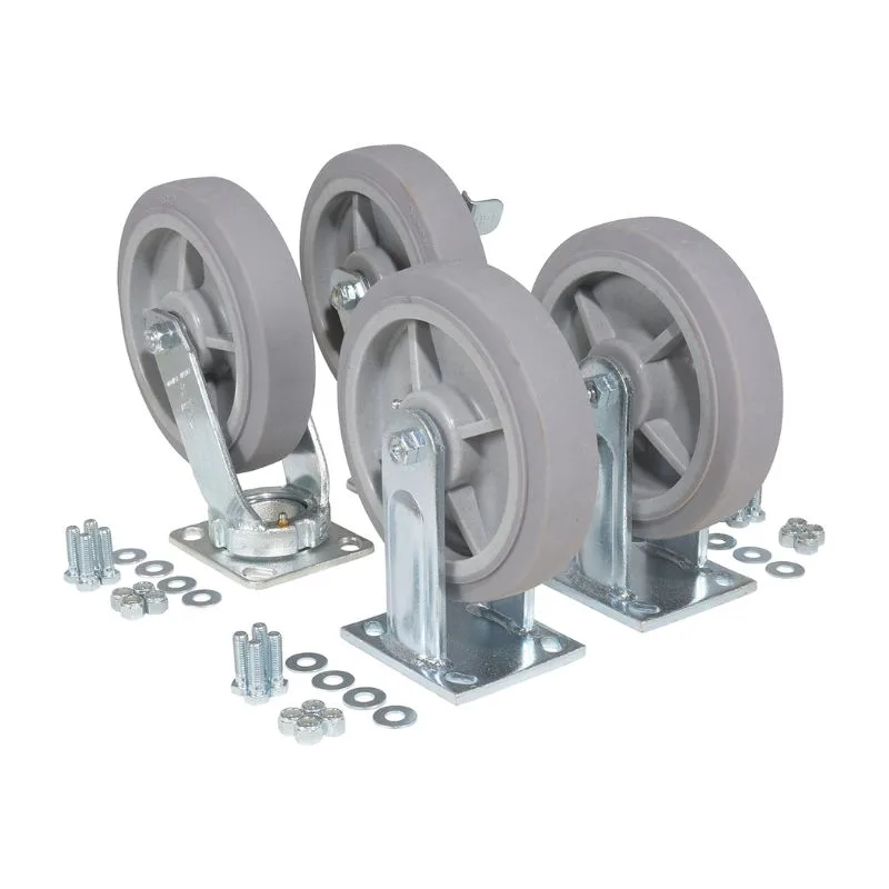 Vestil D-CK4-C32D Thermoplastic Rubber Caster Kit 2700 lb. Capacity