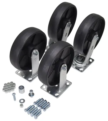 Vestil D-CK4-GFN8-2 caster wheel shown from an alternate angle