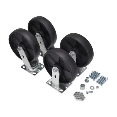 Vestil D-CK4-GFN8-2 Glass Filled Nylon Caster Kit 5000 Lb. Capacity