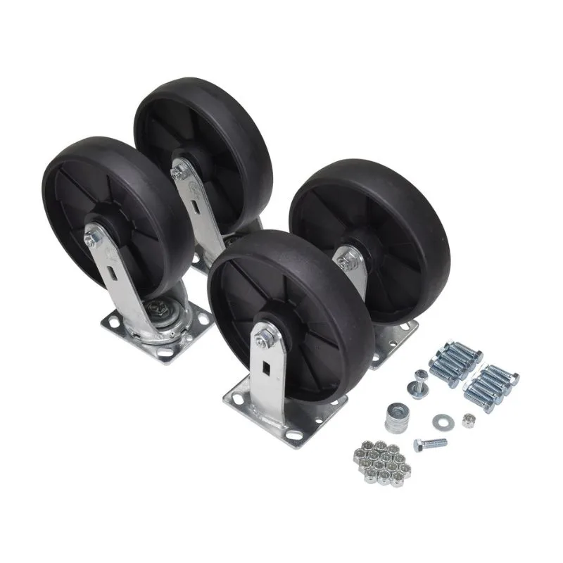 Vestil D-CK4-GFN8-2 Glass Filled Nylon Caster Kit 5000 Lb. Capacity