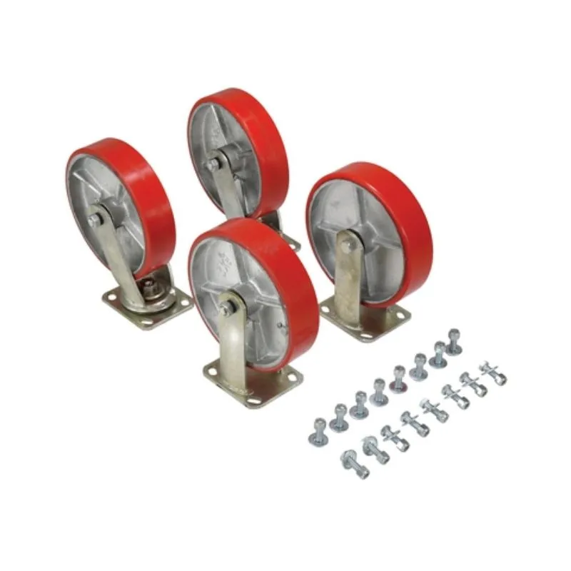 Vestil D-CK4-PU8-2 Poly On Steel Caster Kit 4800 Lb. Capacity