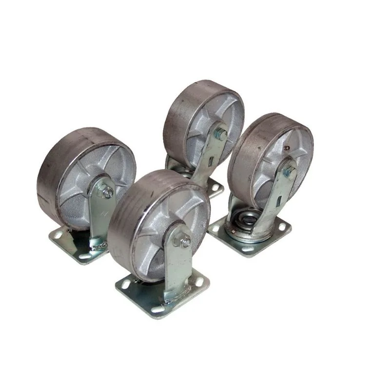 Vestil D-CK4-SC8-2 Semi Steel Caster Kit 4800 Lb. Capacity