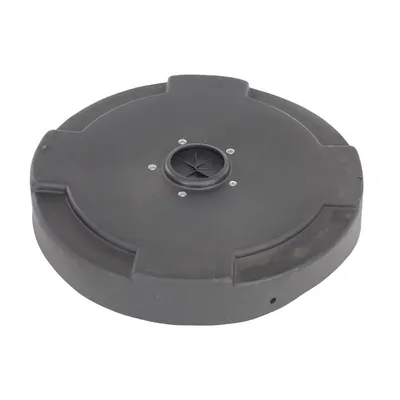 Vestil DC-P-55-CANF-BK Low-Density Polyethylene Drum Recycling Lid with Flaps Closed