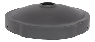 Vestil DC-P-55-CANF-UF-BK Polyethylene Drum Recycling Lid with Flap