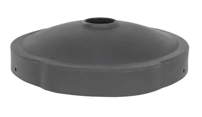 Vestil DC-P-55-CANF-UF-BK Polyethylene Drum Recycling Lid with Flap 1