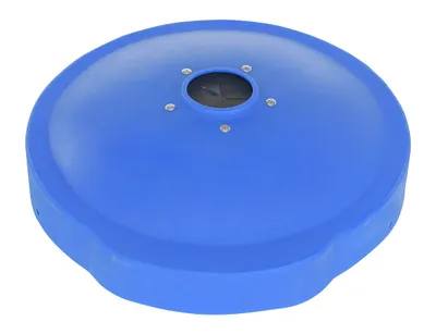 Vestil DC-P-55-CANF-UF-BU Polyethylene Drum Recycling Lid with Flap