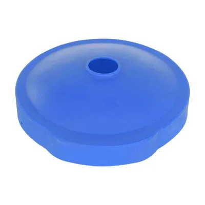 Vestil DC-P-55-CANF-UF-BU Polyethylene Drum Recycling Lid with Flap
