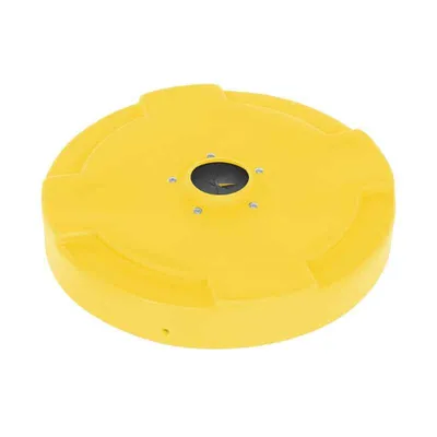 Vestil DC-P-55-CANF-YL Polyethylene Drum Recycling Lid with Flap