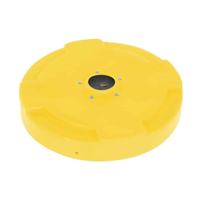 Vestil DC-P-55-CANF-YL Polyethylene Drum Recycling Lid with Flap