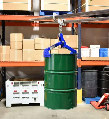 Vestil DCL-1000 drum handling equipment shown from an alternate angle