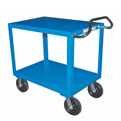 Vestil DH-PH4-2472 Steel 24 In. x 72 In. Platform Heavy Duty Ergo Handle Cart with GFN Casters