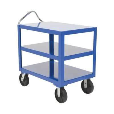 Vestil DH-PH4-3472-3 Heavy Duty Ergo Handle Cart with GFN Casters