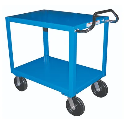 Vestil DH-PH4-3472 Steel 34 In. x 72 In. Platform Heavy Duty Ergo Handle Cart with GFN Casters