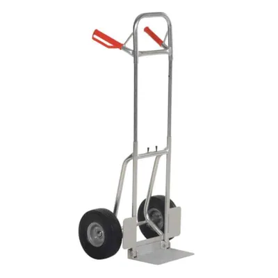 Vestil DHHT-250A-FD-UBK Aluminum Fold Down Hand Truck with Black Flat-Free Urethane