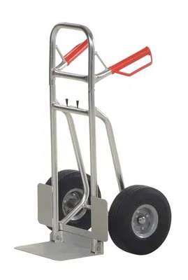 Vestil DHHT-250A-FD-UBK Aluminum Fold Down Hand Truck with Black Flat-Free Urethane 2