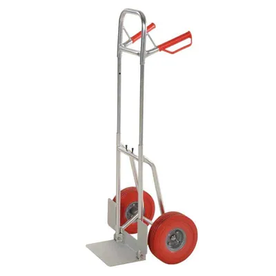 Vestil DHHT-250A-FD-UR Aluminum Fold Down Hand Truck with Red Flat-Free Urethane