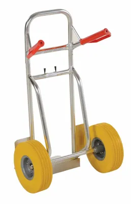 Vestil DHHT-250A-FD-UY Aluminum Fold Down Hand Truck with Yellow Flat-Free Urethane 4
