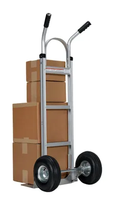 Vestil DHHT-500A-ANP Aluminum Dual Handle Hand Truck with Aluminum Plate 5