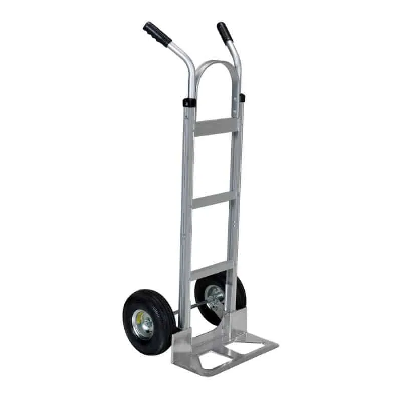 Vestil DHHT-500A-ANP Aluminum Dual Handle Hand Truck with Aluminum Plate (1)