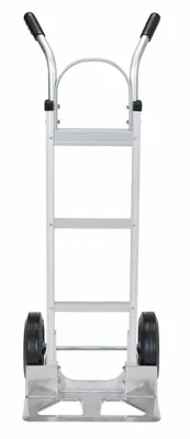 Vestil DHHT-500A-ANP-HR Aluminum Dual Handle Hand Truck with Aluminum Plate and Hard Rubber Wheels 3
