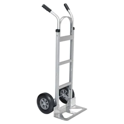 Vestil DHHT-500A-ANP-HR Aluminum Dual Handle Hand Truck with Aluminum Plate and Hard Rubber Wheels