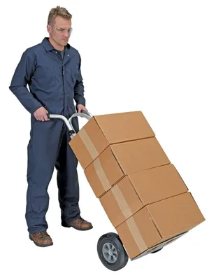 Vestil DHHT-500A-HR Aluminum Dual Handle Hand Truck with Hard Rubber Wheels 4