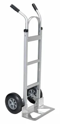 Vestil DHHT-500A-HR Aluminum Dual Handle Hand Truck with Hard Rubber Wheels 1