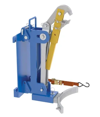 Vestil DLH-CL2-1 drum handling equipment shown from an alternate angle
