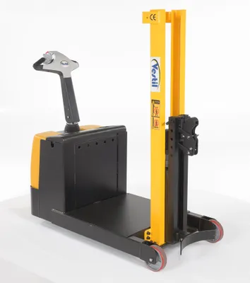 Vestil DRLT-CB-54-PDPL Steel Powered Drive Powered Lift Counter Balanced Drum Stacker