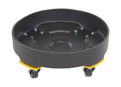 Vestil DRUM-DP-HD-30-BK Polyethylene Heavy Duty Drum Dolly