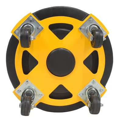 Vestil DRUM-DP-HD-30-BK Polyethylene Heavy Duty Drum Dolly