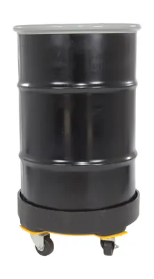 Vestil DRUM-DP-HD-30-BK Polyethylene Heavy Duty Drum Dolly