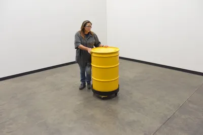 Vestil DRUM-DP-HD-55-BK Polyethylene Heavy Duty Drum Dolly