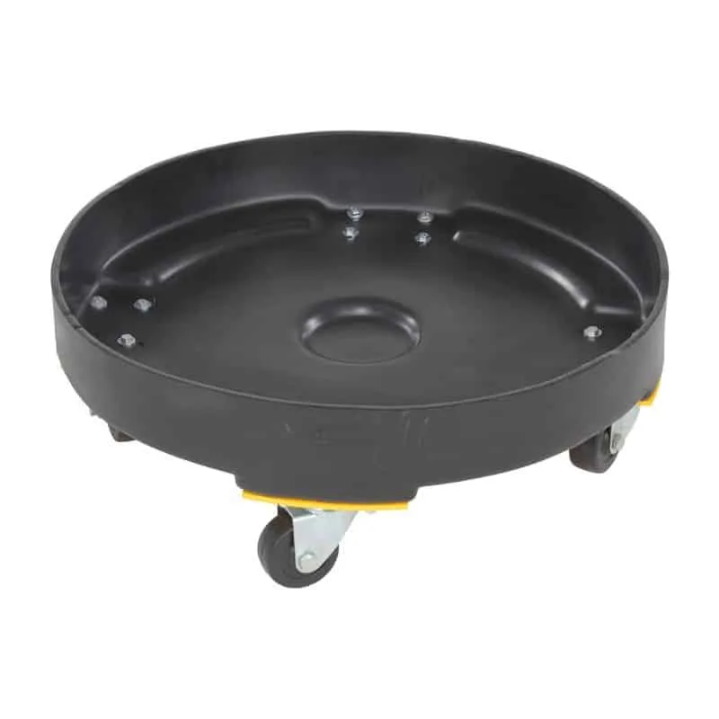 Vestil DRUM-DP-HD-55-BK Polyethylene Heavy Duty Drum Dolly