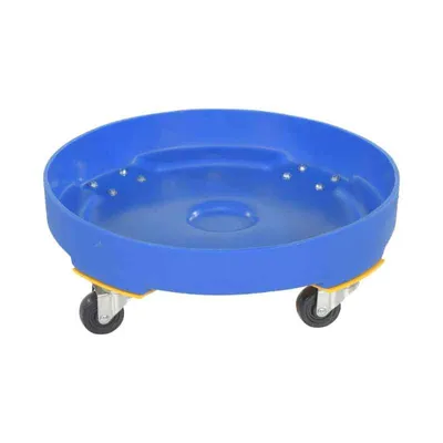 Vestil DRUM-DP-HD-55-BU Polyethylene Heavy Duty Drum Dolly