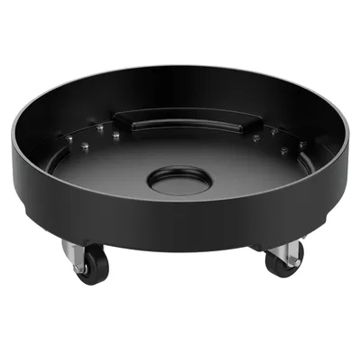 Vestil DRUM-DP-LD-55-BK Polyethylene Light Duty Drum Dolly