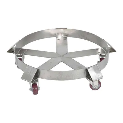 Vestil DRUM-FSD-SS-55-N Stainless Steel Mobile Drum Dolly