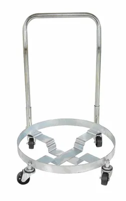 Vestil DRUM-QUAD-C-HDL Steel Multipurpose Quad Drum Dolly with Handle
