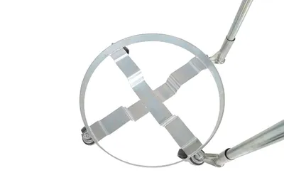 Vestil DRUM-QUAD-C-HDL Steel Multipurpose Quad Drum Dolly with Handle
