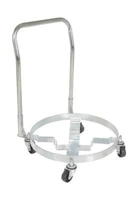 Vestil DRUM-QUAD-C-HDL Steel Multipurpose Quad Drum Dolly with Handle