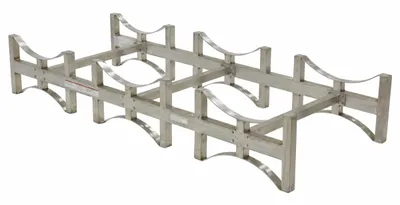 Vestil DRUM-RACK-3-SS shown from an alternate angle